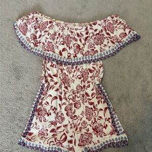 Socialite Burgundy Floral Top